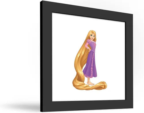 Vista 2 de Trends International Gallery Pops Disney Princess - Póster de pared Rapunzel para pared, 12 x 12 pulgadas, versión enmarcada en negro Versión