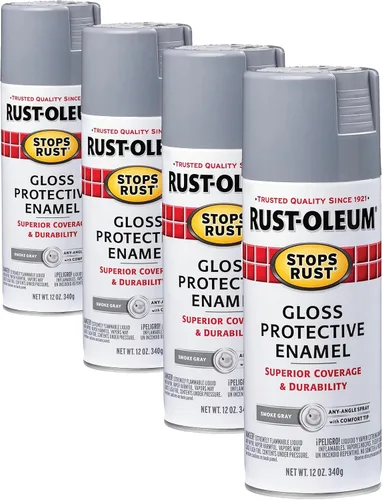 Vista 10 de Rust-Oleum 7776830 - Pintura en aerosol para prevención del óxido, 12 onzas, negro plano