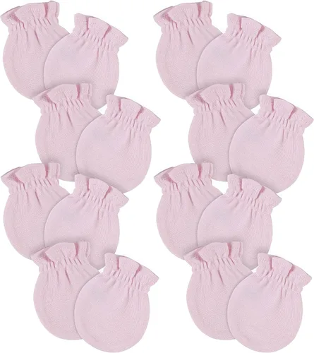 Vista 7 de Gerber Manoplas Antiarañazos para Bebés Niñas, Paquete de 8 y Paquete de 12
