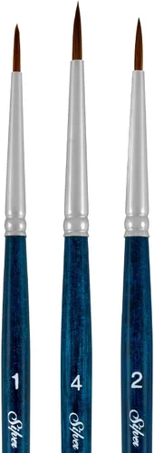 Vista 13 de Silver Brush Limited BA-2753S BelleAqua - Juego de pinceles redondos básicos para acuarela, 3 piezas, mango corto profesional, juego de pinceles