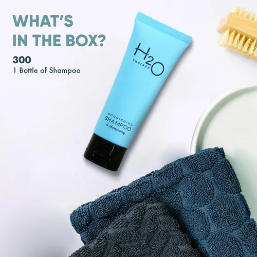 Vista 3 de H2O Therapy Champú, hotelería tamaño viaje, 1 oz (caja de 300)