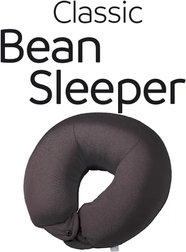 Vista 2 de Classic Bean Sleeper, cómoda almohada de viaje rellena de micro polietileno, almohada para el cuello para un sueño ininterrumpido, ideal para avión
