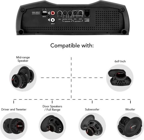Vista 7 de Taramps MD 1200.1 Canal 1200 Watts RMS 1 Ohm Amplificador de coche