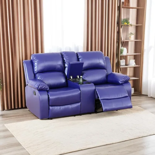 Vista 48 de A Ainehome Juego de Muebles de Sala de Estar de Cuero Reclinable Juego de Sofá Sillón Loveseat Juego de Muebles Sofá para Sala de Estar/Espacio