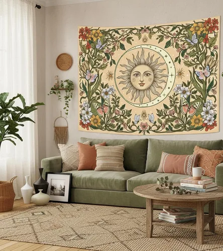Vista 3 de Accnicc - Tapices Boho de Sol y Luna10127AXS
