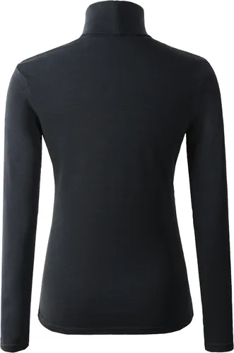 Vista 2 de suéter básico de cuello alto de algodón suave para mujer