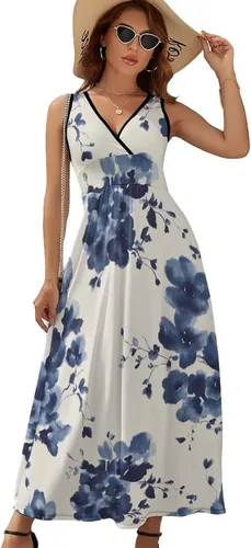 Vista 8 de Vestido de verano con estampado floral para mujer, Style-14