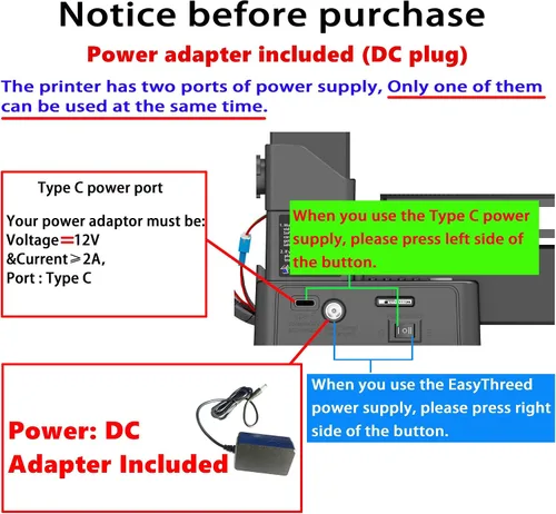 Vista 4 de Impresora 3D portátil - Impresora 3D FDM compacta con placa de construcción extraíble, compatibilidad con filamento PLA y TPU, boquilla de 0.4 mm