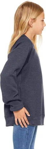 Vista 3 de BELLA + CANVAS - Sudadera juvenil de forro polar con cuello redondo - 3901Y