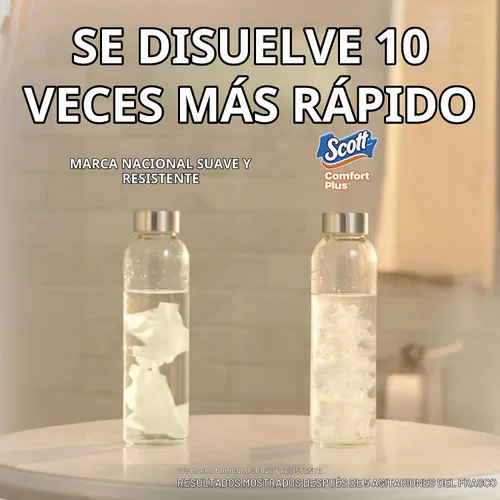 Vista 9 de Scott ComfortPlus - Papel higiénico, 12 rollos triples, 231 hojas por rollo
