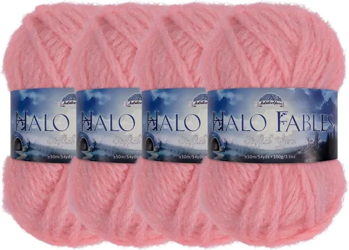 Vista 42 de JubileeYarn Halo Fables Yarn - 100g/Skein Bulky Polyester - North Wind Sun - 2 Skeins