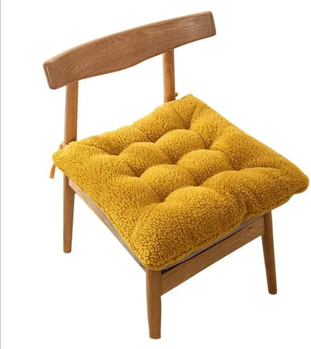 Vista 11 de Paquete de 4 cojines gruesos de felpa para silla de escritorio, poliéster suave, antideslizantes, para cocina, comedor, sillas de oficina, 20 x 20