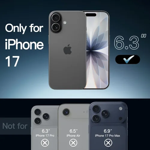 Vista 2 de JETech Funda magnética para iPhone 17 de 6.3 pulgadas, compatible con MagSafe, protector de teléfono a prueba de golpes, parte trasera transparente
