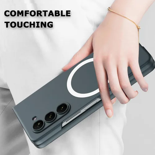 Vista 6 de NINKI Funda magnética para Samsung Galaxy Z Fold 5 con protector de pantalla integrado, funda protectora completa militar delgada para Galaxy Z Fold
