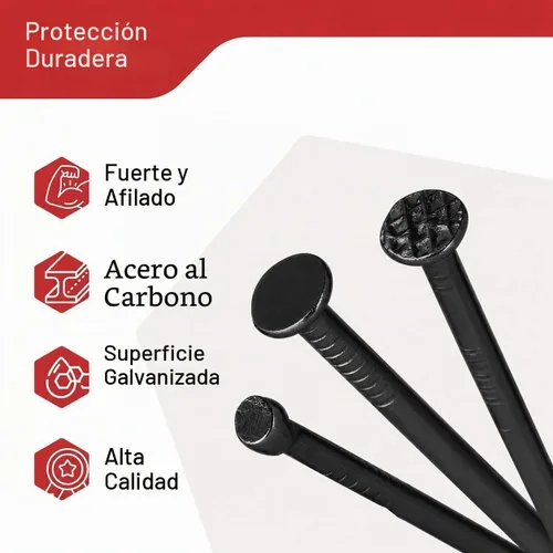 Vista 3 de Kit surtido de uñas, 700 uñas de acero galvanizado para colgar fotos