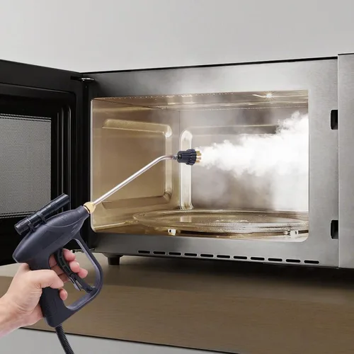Vista 4 de Limpiador de vapor de alta presión Máquina de limpieza de vapor de mano Máquina de limpieza de alta temperatura de aleación de aluminio para cocina