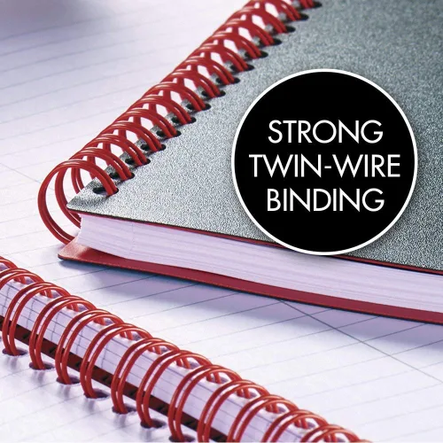 Vista 4 de Black n' Red Twin Wire Poly Cover Notebook, 8-1/4 x 5-7/8 inches, Black/Red, 70 Ruled Sheets (C67009) (5) Encuadernación desconocida