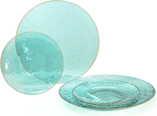 Vista 10 de Ocasiones" Paquete de 50 platos (25 invitados) - Juego de platos de plástico desechables para fiestas de boda pesados, cena de 25 x 10 pulgadas +