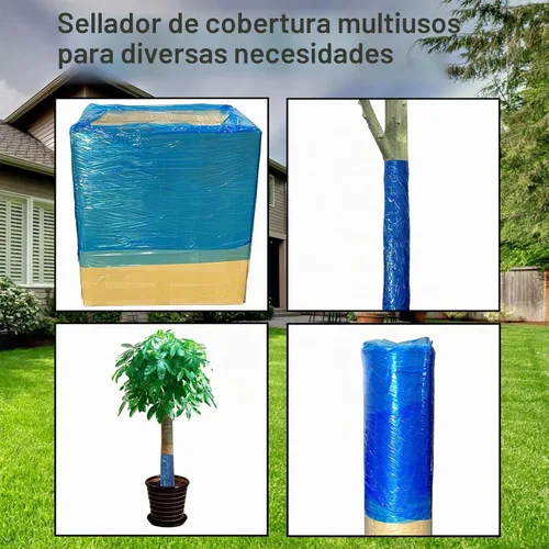 Vista 5 de Cubierta de sellado de piscina de invierno de 500 pies para piscinas sobre el suelo, sellador de cubierta elástica a prueba de viento para mantener