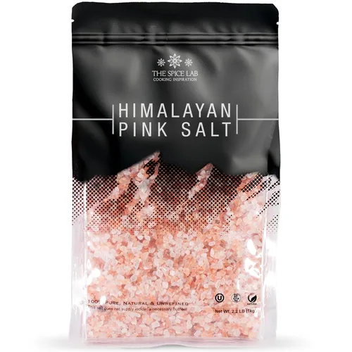 Vista 8 de The Spice Lab Sal del Himalaya – Gruesa 1 libra – La sal rosa del Himalaya es rica en nutrientes y minerales para la salud – Cristal puro gourmet