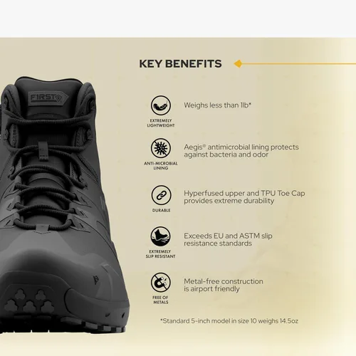 Vista 6 de First Tactical AERO-TAC con cremallera lateral media de 5 pulgadas para hombre