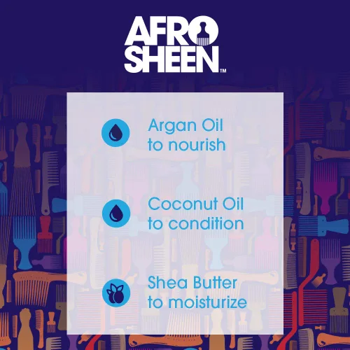Vista 2 de Afro Sheen Espuma de flexión de textura. Para hidratación, definición de rizos y brillo. 8.5 Oz.