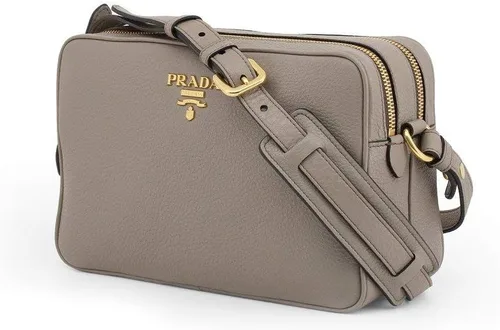 Vista 2 de Prada Mujer Gris Vitello Phenix Cuero Crossbody 1BH079, Gris