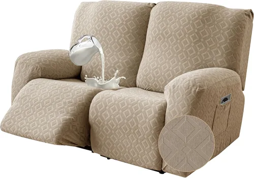 Vista 32 de Gennia Funda Impermeable para Silla Reclinable, Fundas Elásticas para Sofá Reclinable con Bolsillos, Fundas Lavables para Silla Reclinable Lazy Boy
