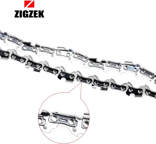 Vista 2 de Cadena de motosierra de 14 pulgadas, paquete de 3 unidades – 52DL 3/8 pulgadas de perfil bajo paso .050 pulgadas de calibre bajo cadenas