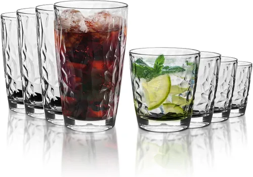 Vista 9 de Topsky Vasos de plástico reutilizables, a prueba de roturas, vasos de plástico irrompibles, vasos de vino acrílicos para bebidas en el hogar, picnic