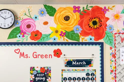 Vista 3 de Teacher Created Resources Tablero de anuncios de flores silvestres (TCR6593)