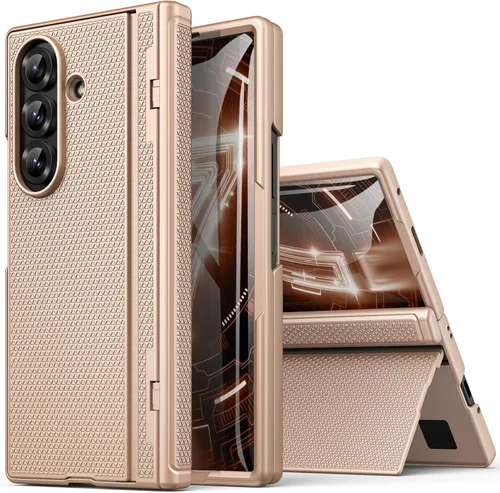 Vista 16 de BXYJY for Samsung Galaxy Z Fold 7 Case with Stand, Hinge Protection, Black