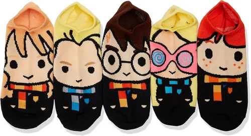 Vista 2 de Harry Potter Paquete de 5 calcetines invisibles unisex para niños