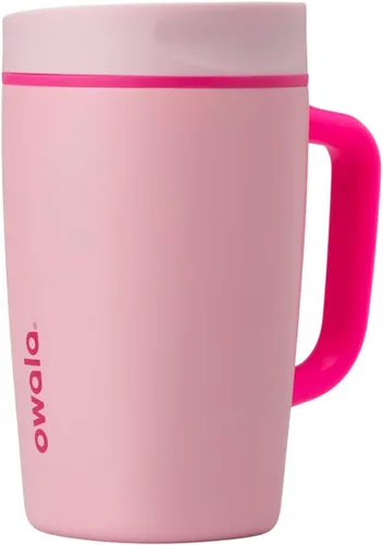 Vista 34 de Owala SmoothSip Slider - Vaso de café aislado de acero inoxidable, reutilizable, taza de café helado, taza de viaje para café caliente, sin BPA, 12