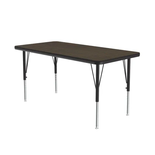Vista 35 de Correll Mesa de Actividades Rectangular para Aula de 24"x36", Altura Ajustable (19"-29"), Granito Negro Laminado Térmico Fusionado Duradero