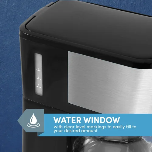 Vista 3 de Elite Gourmet EHC9420 Cafetera automática de 5 tazas para preparar café por goteo con filtro reutilizable, pausa y sirve, interruptor de Acero
