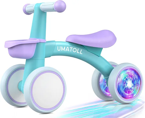 Vista 10 de Umatoll Juguetes de bicicleta de equilibrio para bebés de 1 año, asiento ajustable, regalos de cumpleaños para niños de 12 a 24 meses