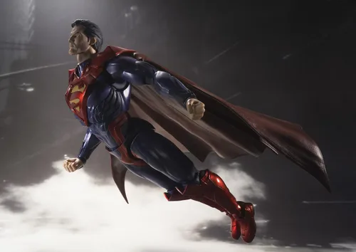 Vista 5 de Figura de Superman Bandai Tamashii Nations S.H. (versión Injustice), "Injustice", figura de acción