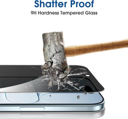 Vista 7 de amFilm Protector de pantalla OneTouch Privacy para iPhone Air 17 de 6.5'' + Protector de lente de cámara Instalación con alineación automática