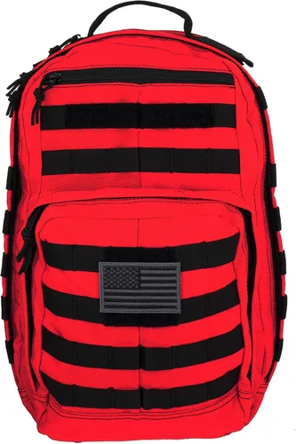 Vista 2 de LINE2design Mochila deportiva militar para trauma de primeros auxilios - bolsa táctica Molle - Rojo