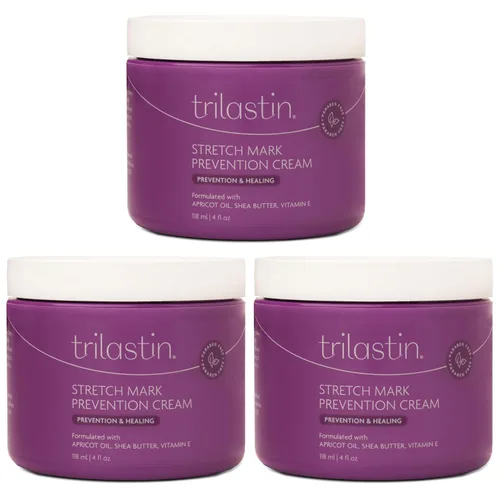 Vista 8 de Crema para estrías de TriLASTIN para el embarazo - Prevención de estrías del embarazo y crema para la barriga de embarazadas y aceite