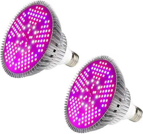 Vista 8 de highydroLED Bombilla LED de crecimiento de 100 W de espectro completo, bombilla para plantas con 150 LED para plantas de interior, enchufe E26/E27
