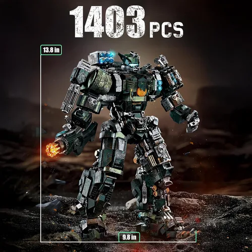 Vista 5 de HIGH GODO Mech - Juego de bloques de construcción para adultos, kit de construcción de modelo de robot motorizado con múltiples armas, regalos