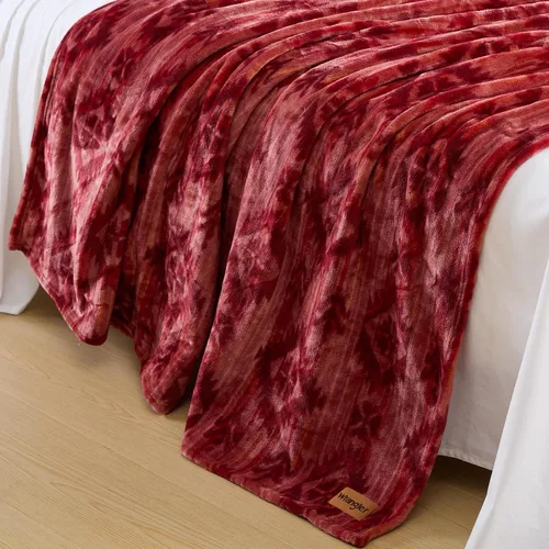 Vista 4 de Wrangler - Manta individual, ropa de cama de felpa estampada suave para Rojo azteca