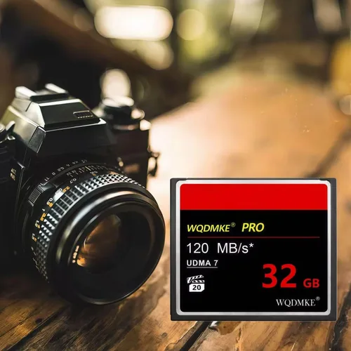 Vista 4 de WQDMKE Tarjeta de memoria CF 32GB UDMA Velocidad hasta 120MB/s Tarjetas de cámara