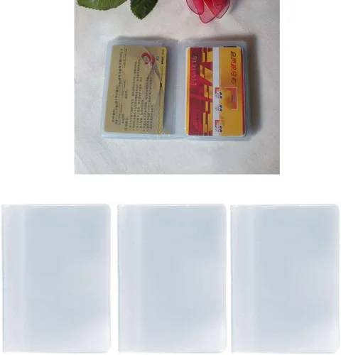 Vista 8 de SimpleLif - Funda de plástico para tarjeta de crédito, de PVC, color transparente