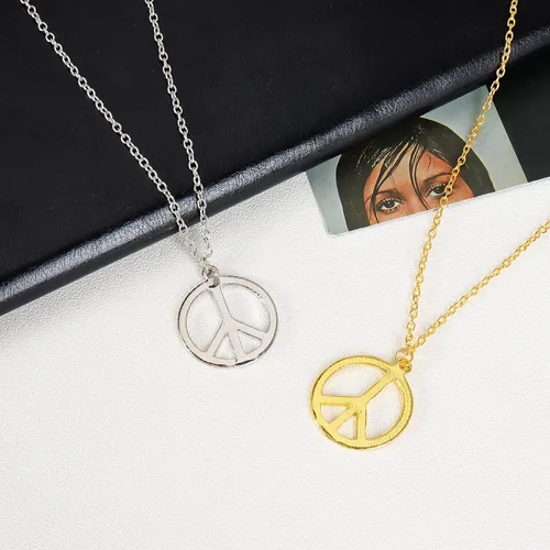Vista 6 de Peace Sign Necklace Earrings Set for Women Hippie Costume Accessories 60s 70s Jewelry Outfits Halloween Party Favors