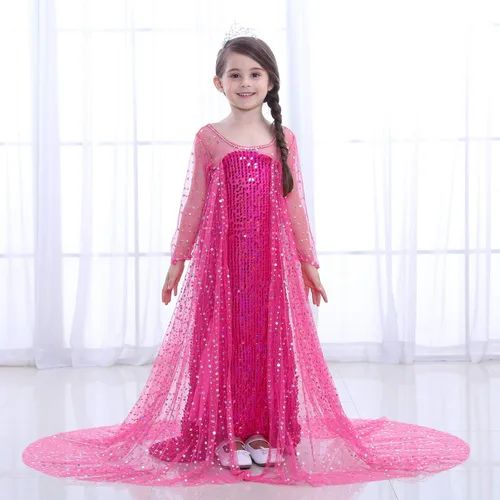 Vista 3 de Plustrong Vestido de princesa para niñas, fiesta de nieve, disfraz de Halloween, disfraz de cosplay