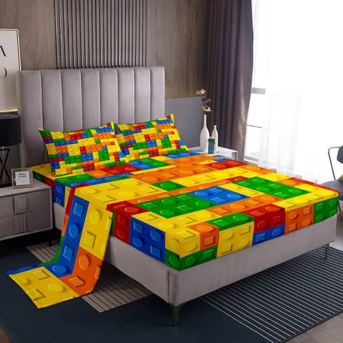 Vista 44 de Feelyou Juego de sábanas para niños con diseño de aguacate, ropa de cama bonita con frutas para niños y niñas, 1 sábana encimera y 1 sábana bajera