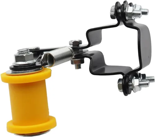 Vista 4 de Conjunto de guía tensor de cadena universal para ATV, mini moto, moto de cross, kart (Amarillo1)